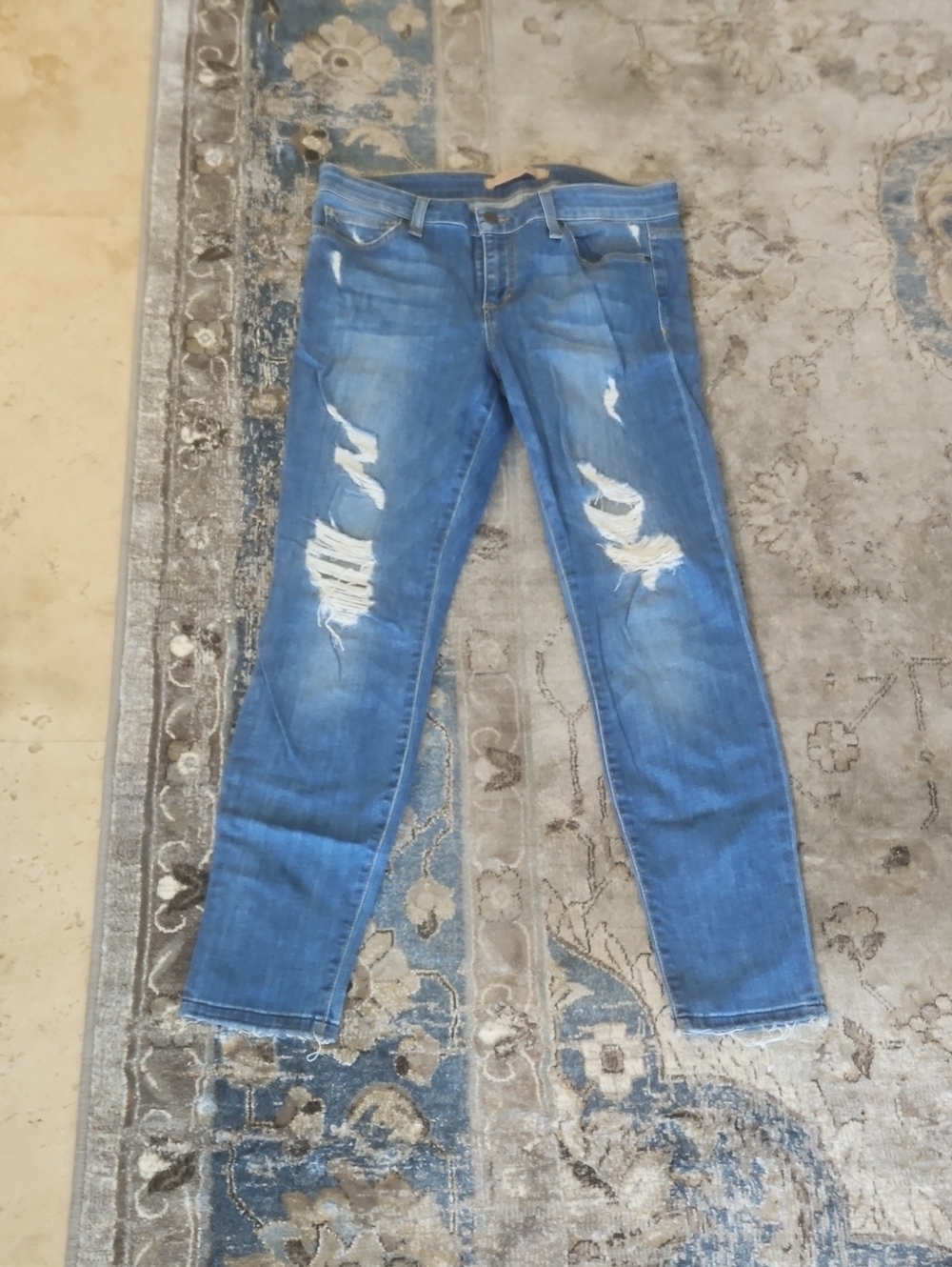 Joe's Jeans Blue Distressed Skinny Jeans